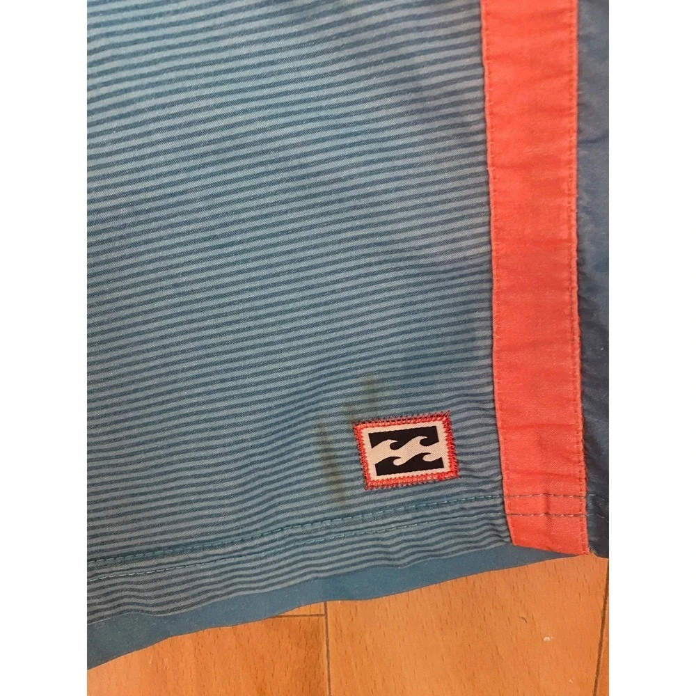 Billabong Board Shorts Mens 32 Blue Lo Tides Striped‎ Recycler Swim Trunks